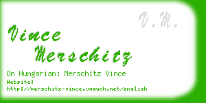 vince merschitz business card